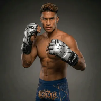 כפפות MMA מרופדות עור מיקרפייבר 8 OZ מידות M L XL